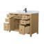 Ensemble de meuble-lavabo simple autoportant 48 po avec plateau en marbre Pendry-114678689-125025035