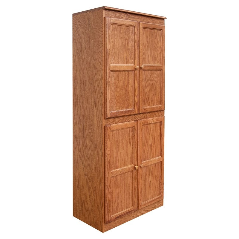  Armoire de rangement à 5 tablettes avec portes l 30 po x H 72 po, Oak