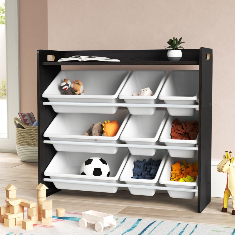 Organisateur de jouets Marvyl, Espresso/blanc