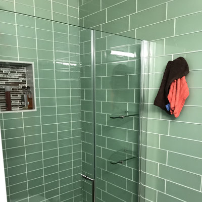 Xenon Glass Mosaic Tile Polished Finish Waterproof for Backsplashes and Shower Walls - 1 Sq Ft.