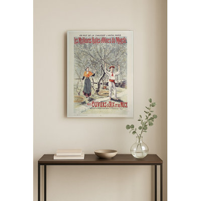 Les Meilleures Huiles d'Olives du Monde des années 1890 - Belle Époque vintage Poster Wall Art — Portrait Metal Wall Art