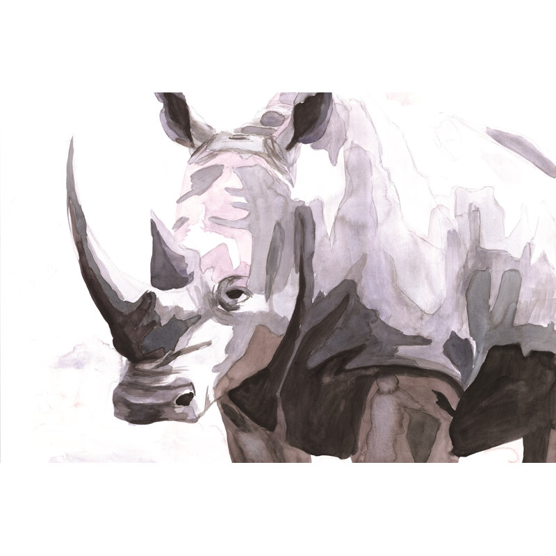 Rhinoceros - Wrapped Canvas Art Prints, 20cm H x 30cm W x 3.8cm D