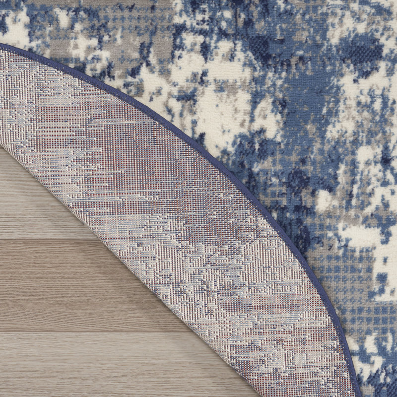 Cloree Abstract Area Rug, Round 4'