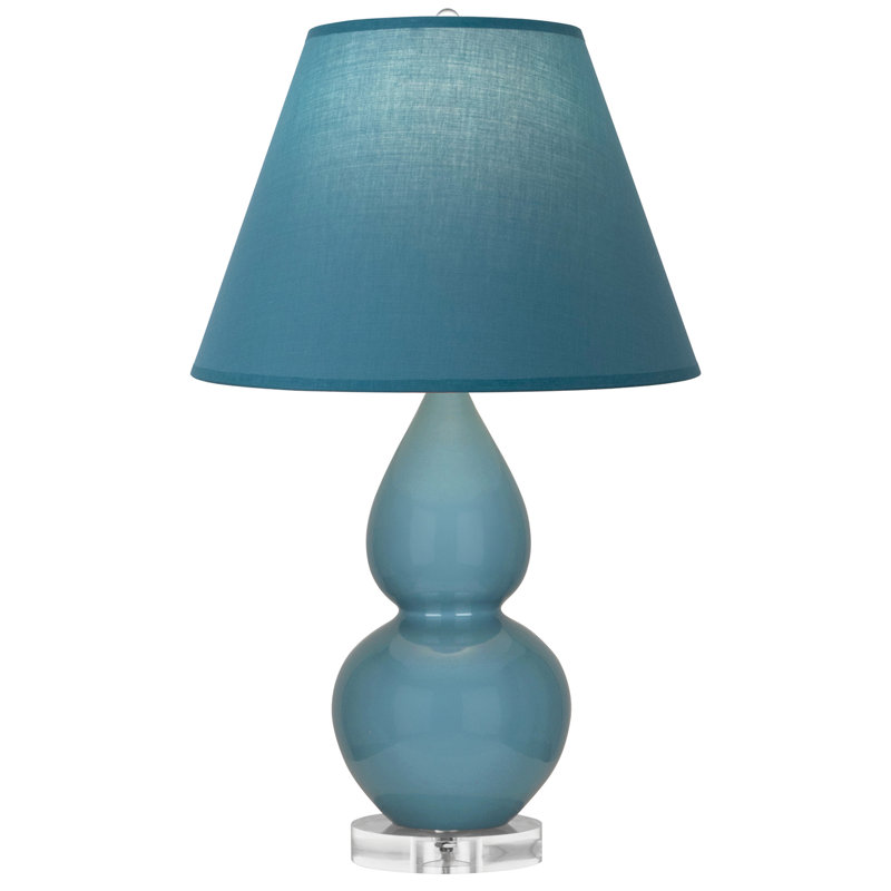 Petite lampe d'appoint à double gourde, Bleu vif / gris, Bleu clair