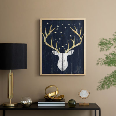 «Christmas Holiday Art LX», reproduction encadrée - bois massif