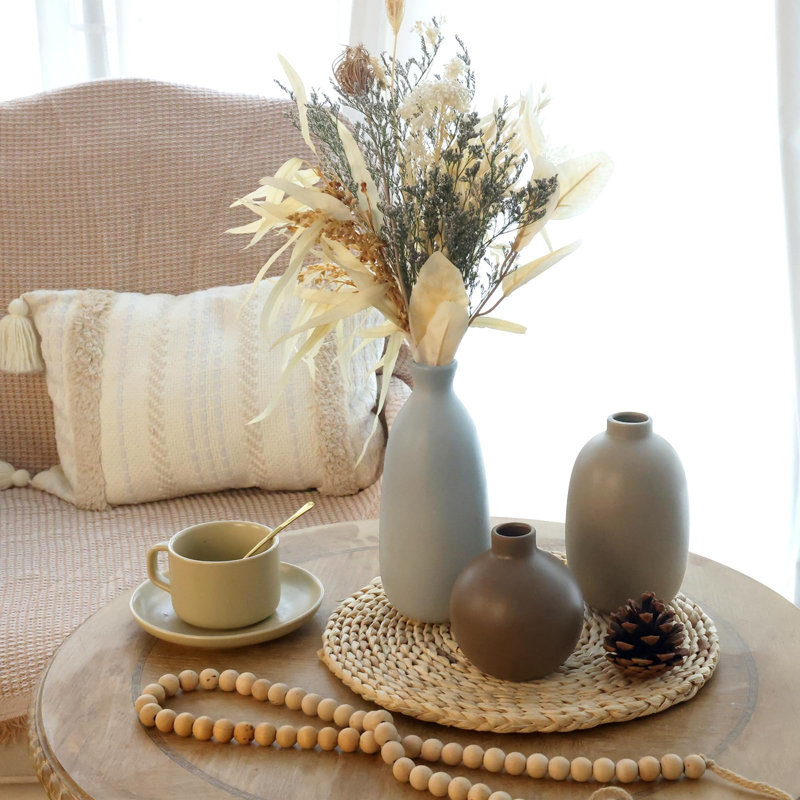 Ensemble de 5 vases Modern, Gris