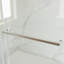 Porte de douche coulissante double 55 à 59 po x H 72 po, verre trempé transparent de 5/16 po et 8 mm d'épaisseur, acier inoxydable nickel brossé 304, poignée longue, barre à serviettes à revêtement sur roulettes, structure stable