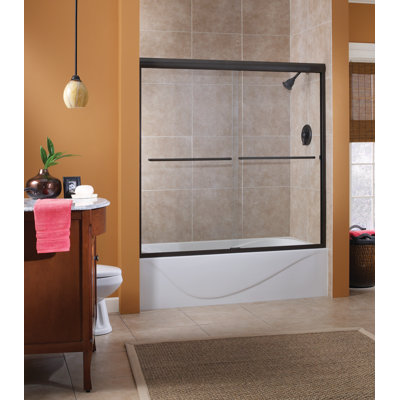 Porte de baignoire demi-cadre sans cadre H 55 "Cove