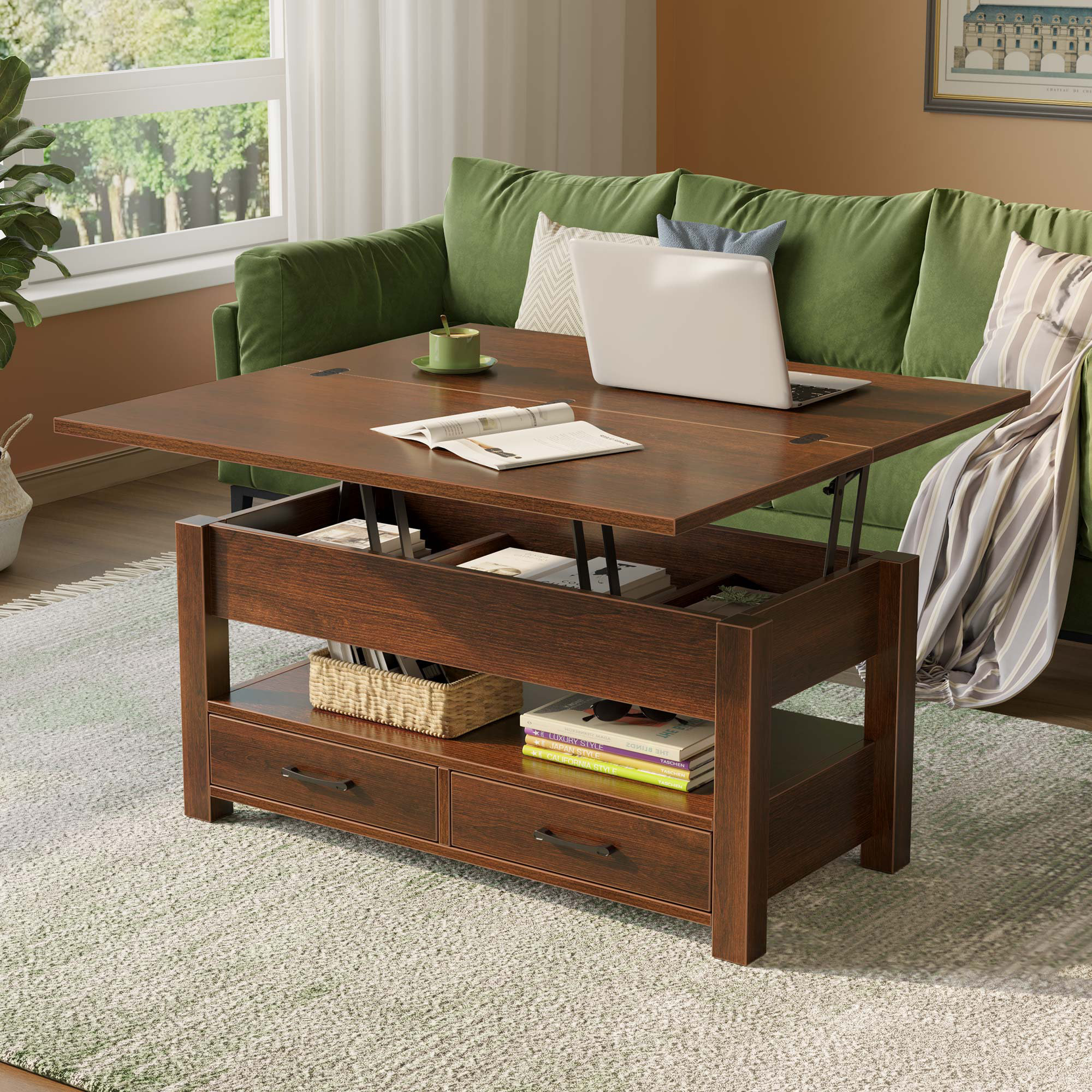 Millwood Pines Chumani Lift Top Coffee Table with Storage & Reviews | Wayfair