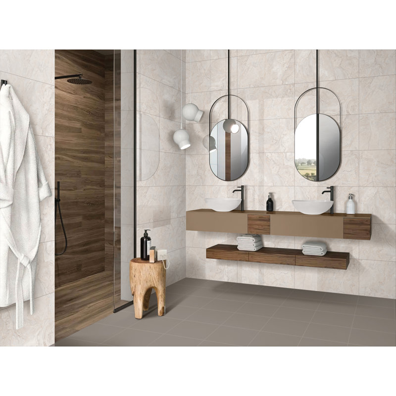 Couvercle de 12 po Kaia x 24 po Carreau en porcelaine polie aspect pierre, Zyanya