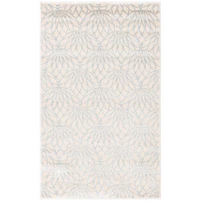 Tapis contemporain blanc cassé Alyciana