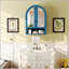 Armoire murale arquée avec portes en miroir et tablettes réglables pour la buanderie, la salle de bain et la cuisine
