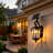 Solar Wall Lantern Outdoor, Clear Glass And Aluminum Lmb