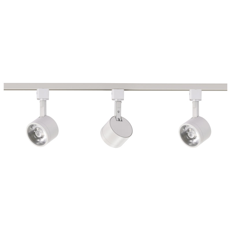 White Steel 3-Light LED Track Lighting Kit