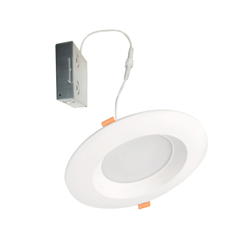 6-Inch White Aluminum Dimmable LED Recessed Lighting Kit