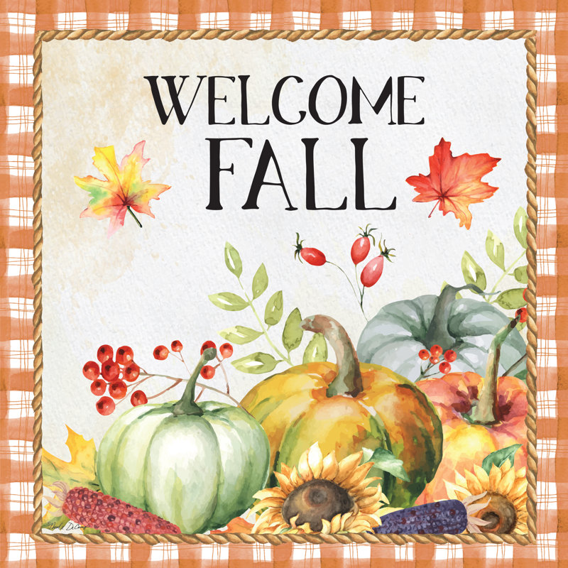 Welcome Fall par Nicole DeCamp, H 12 po x l 12 po