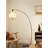 Medieval-style iron and fabric floor lamp