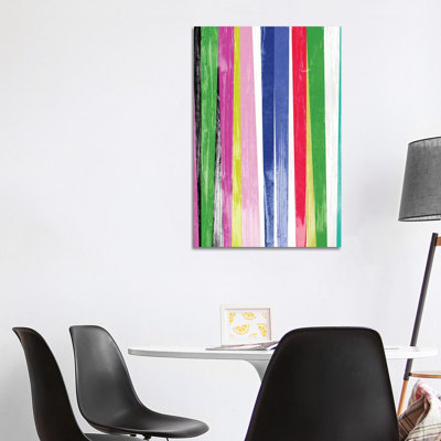 Vertical Bands II by June Erica Vess - Wrapped Canvas Painting