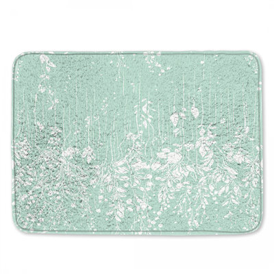 Floral Bath Mat Nature Bathroom Decor Scandinavian