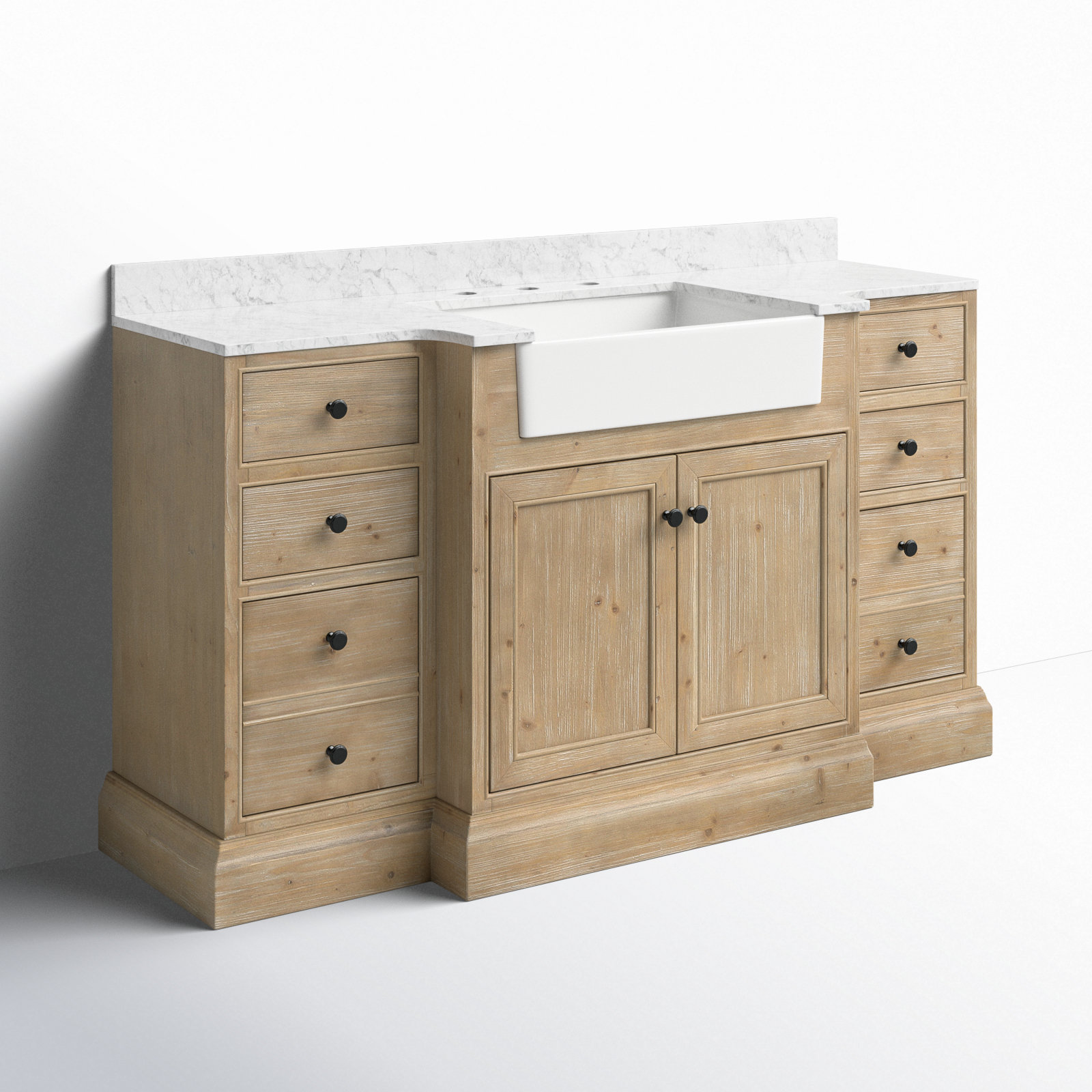 Claire 60'' Single Bathroom Vanity, Carrara Marble