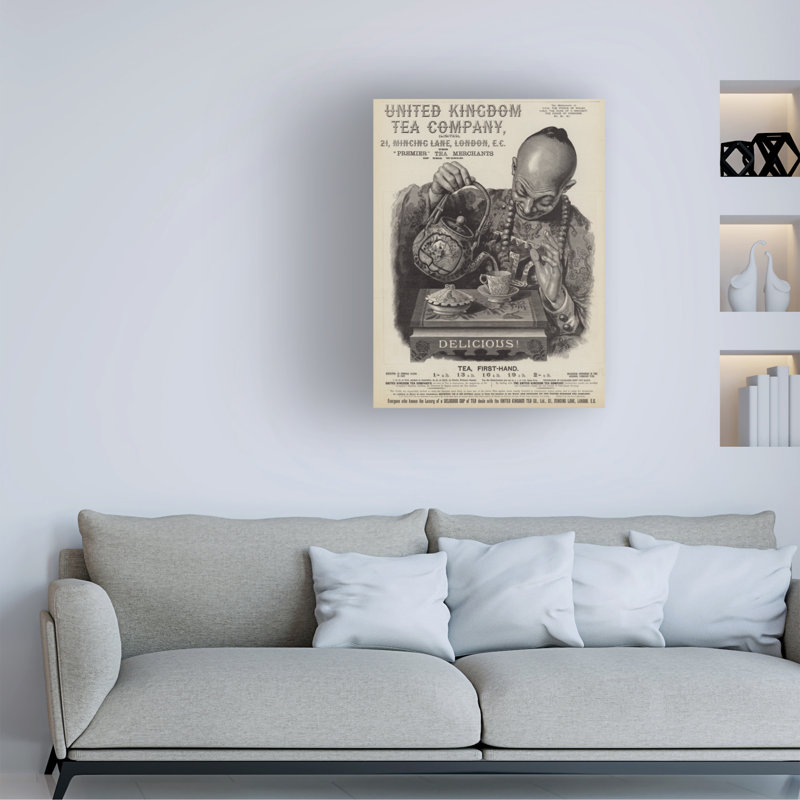 Art anglais sur toile The English Tea Company, H 32 po x l 24 po