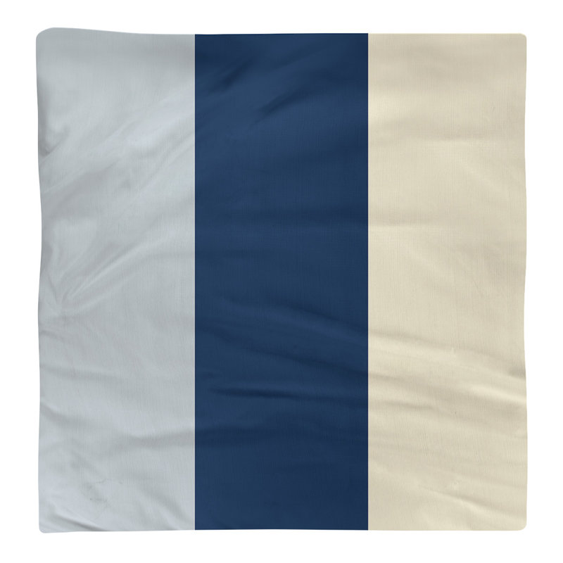 Serviette de coton 22" à dîner baseball, Argent métallique / bleu marine / crème