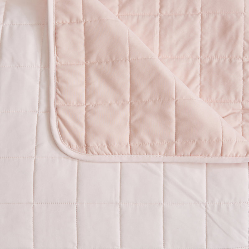 Cream and Sand Twin Reversible Microfiber Quilt Set