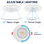 Luminaire encastré à DEL à cardan 4 pouces Luxrite CRI90 18W 5CCT 2700K-5000K 1500LM