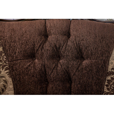 94.4" W Traditional Sofa, Dark Brown