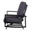 Chaise berçante d'extérieur en métal avec coussins