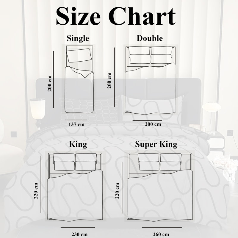 Aspire Homeware Modern Reversible Geometric Shapes Duvet Cover Set with Pillowcases for Trendy Bedroom Look