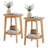 2-Tier Round Side Table with Tapered Legs, Small End Table for Living Room, Bedroom-1422410886