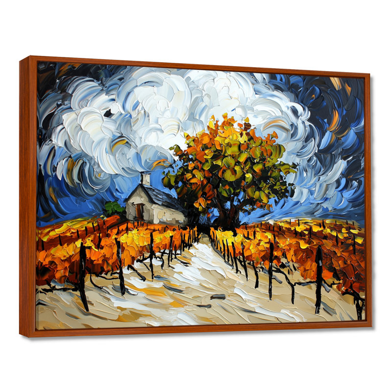 Éclat chatoyant de vignoble II - art mural vignoble, H 12 po x l 20 po, Impression dans un cadre flottant sans passe-parto