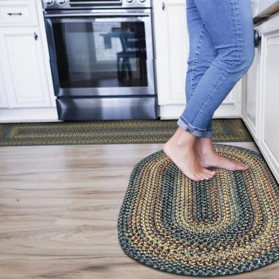  Braided Washable Indoor/Outdoor Rug Black/Gray/Gold Rug