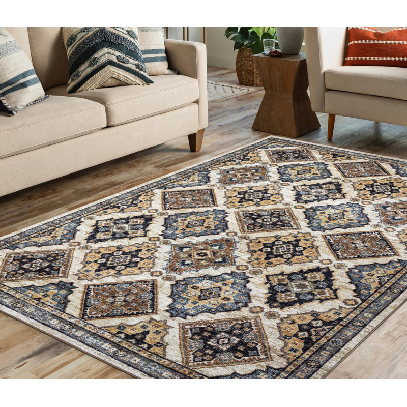 Tapis taupe lavable antidérapant Lyanne, Rectangle 7 pi 10 po x 10 pi