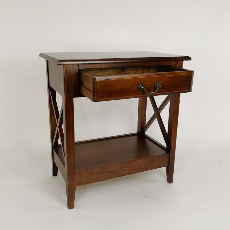 Trost 23.5'' W Solid Wood Nightstand, Brown