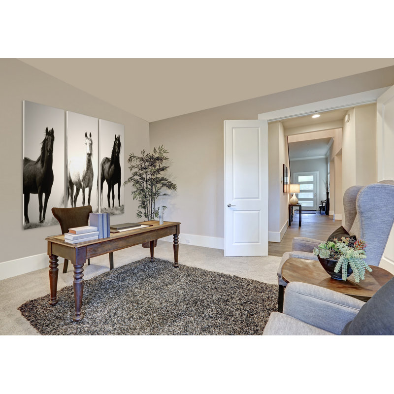 Wild Stallions - Impression sur toile tendue, H 40 po x l 60 po x P 1,5 po