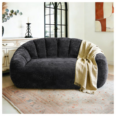Oversized Loveseat Sofa For Adults,Stuffed Accent Bean Bag Perfect,Compressed Packing