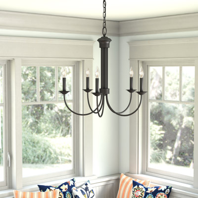 Lustre à 5 lumières de style bougie Arunvir
