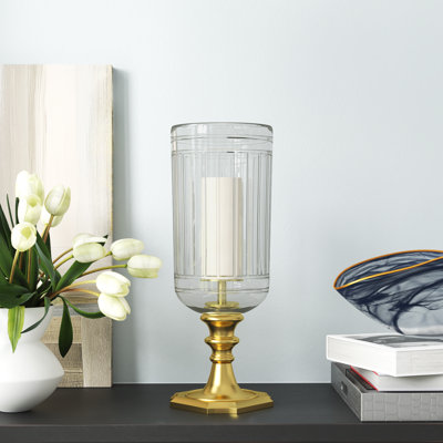Gold Aluminum Valdosta Glam Hurricane Lamp