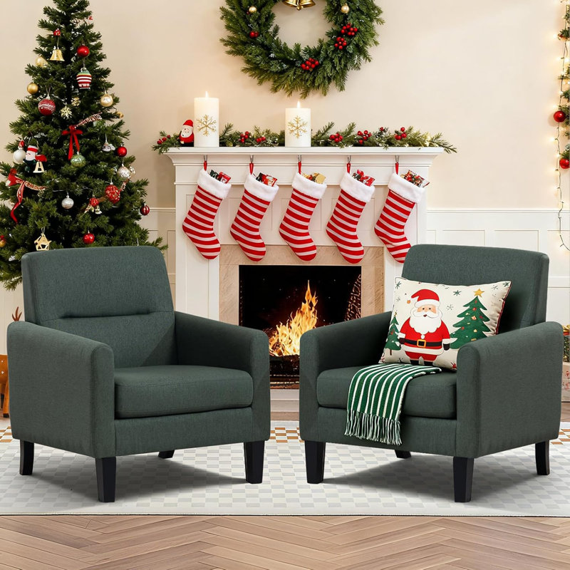 Chaise d'appoint Cottle avec pieds en bois, petite chaise moderne, chaises de salon avec coussin rembourré, fauteuil de détente pour chambre à coucher, appartement ou bureau