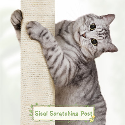 137.5cm H Tall Rattan Cat Tree