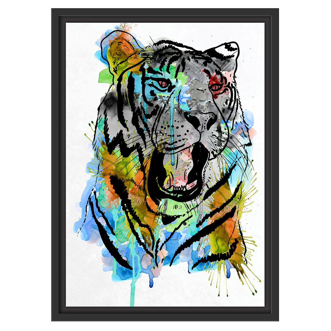 Gerahmtes Wandbild Roar Aquarell-Licht