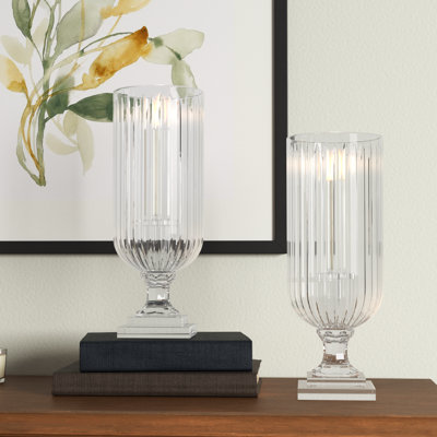 15'' H Glass Tabletop Hurricane