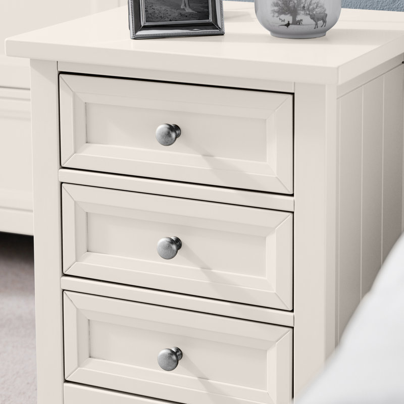 Jarin 48cm W Bedside Table, White