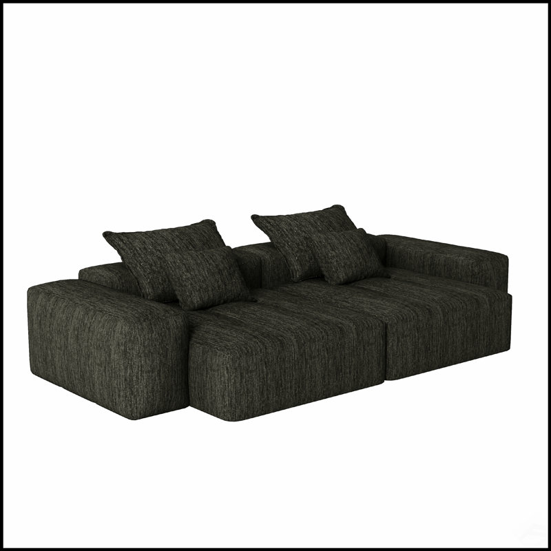 Canapé modulaire surdimensionné Modern, Noir