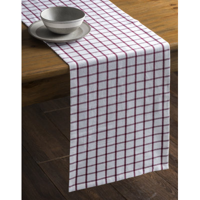 Checkered 100% Cotton Table Runner