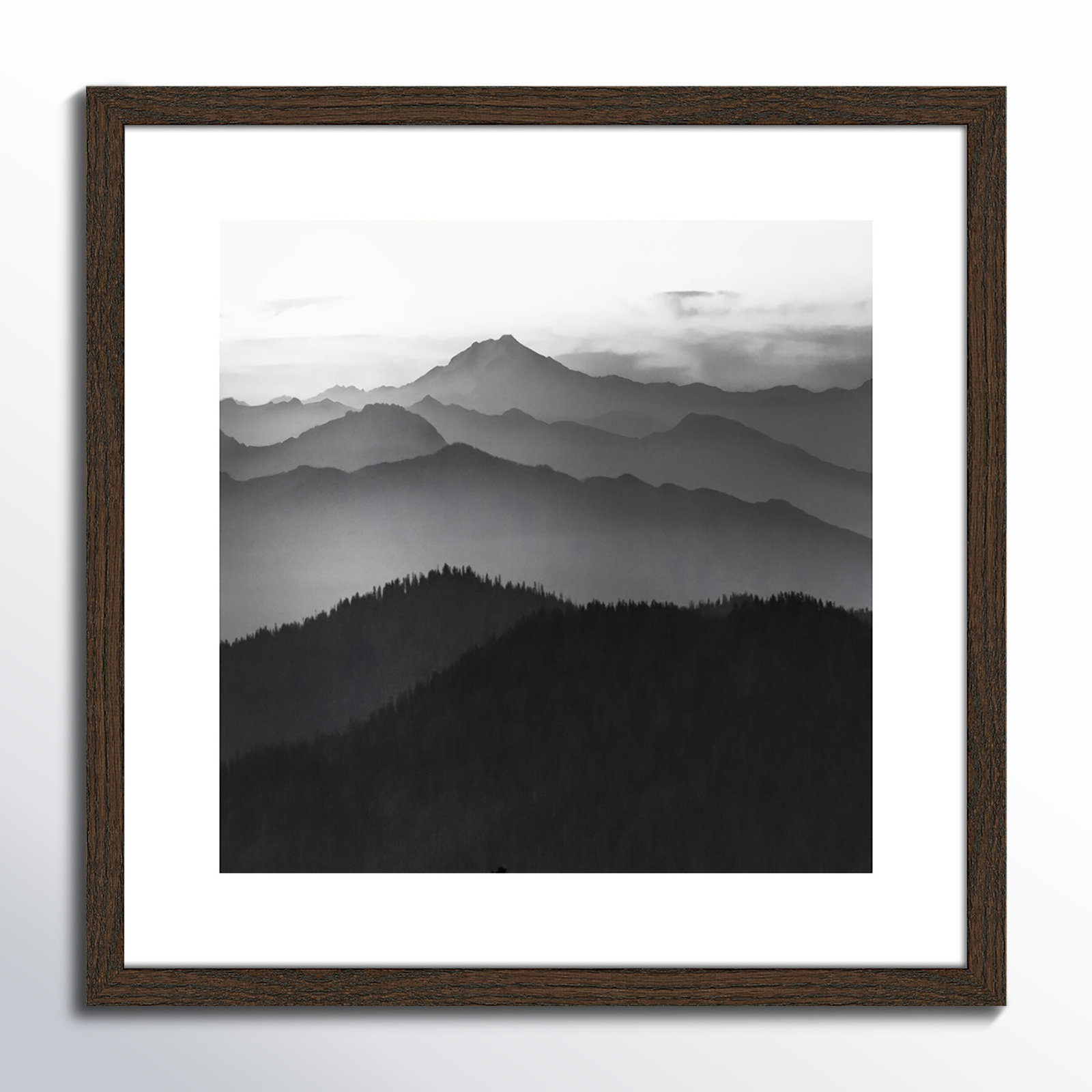 Cascades by Danita Delimont, 17" H x 17" W x 0.75" D, Walnut Framed