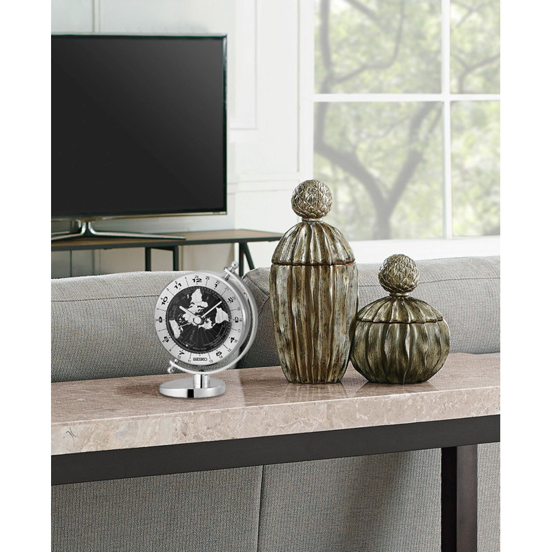 Desk Table, Quartz, Silver-Tone
