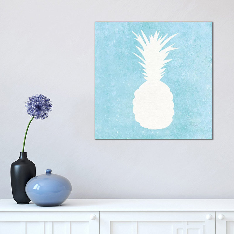 Tropical Fun: Pineapple Silhouette I by Courtney Prahl - Wrapped Canvas Gallery-Wrapped Canvas Giclée